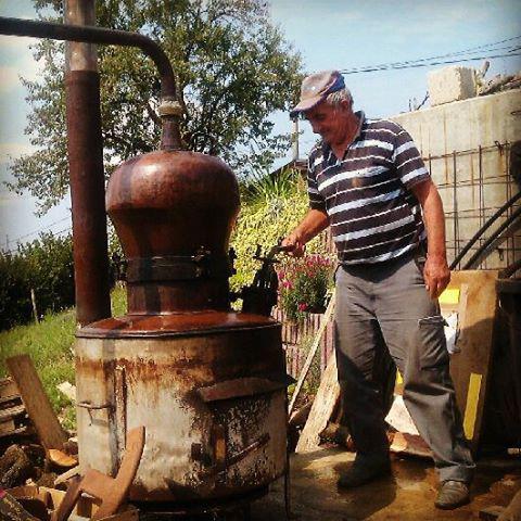 Season of plums and plum brandy making. Slivovic! With cauldron, music and good friendship.
